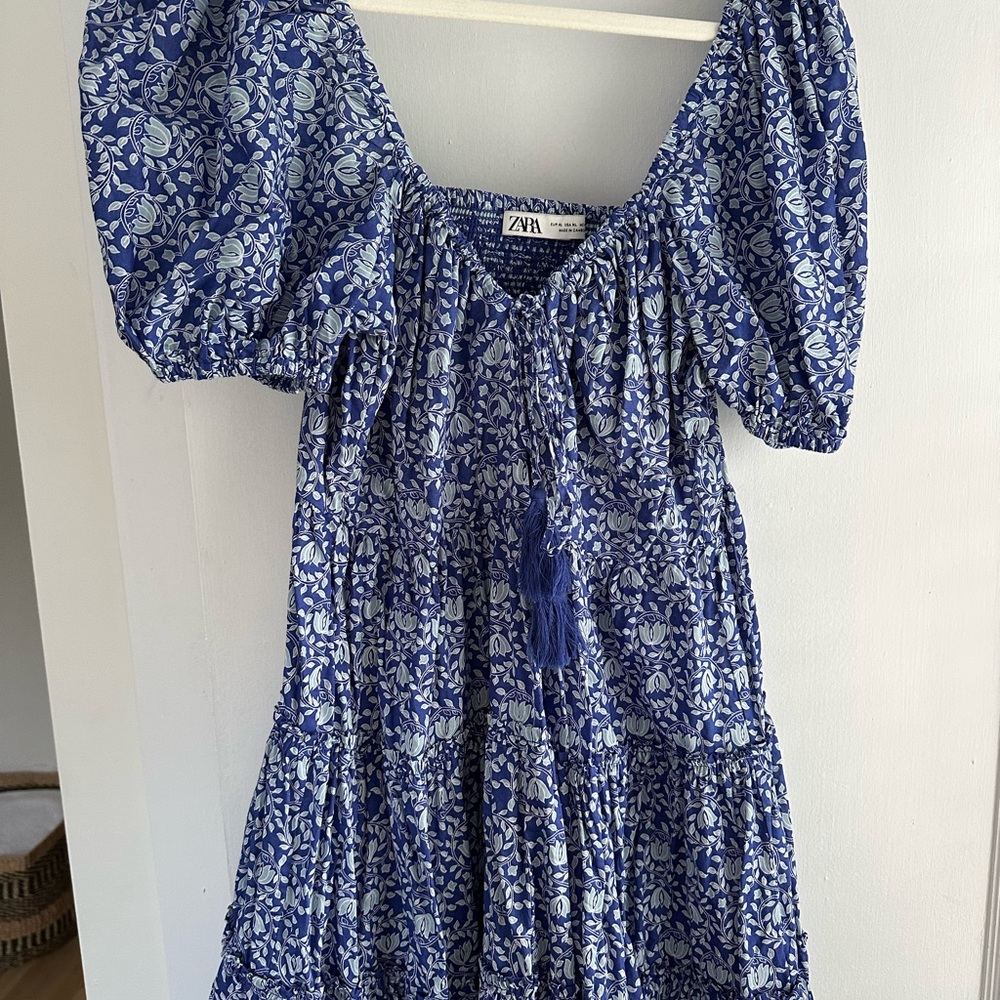 Zara Navy Floral Dress